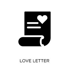 Love letter icon. Love letter symbol design from Wedding and love collection.