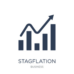 Stagflation icon. Trendy flat vector Stagflation icon on white background from business collection