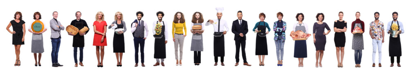 Obraz premium Group of people with food