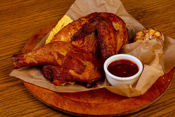 Roasted chicken with sauce