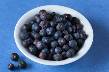 Dried Juniper Berries in a Bowl