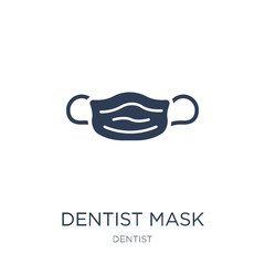 Dentist mask icon. Trendy flat vector Dentist mask icon on white background from Dentist collection