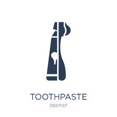 Toothpaste icon. Trendy flat vector Toothpaste icon on white background from Dentist collection