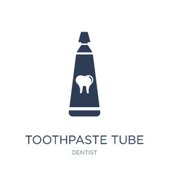Toothpaste tube icon. Trendy flat vector Toothpaste tube icon on white background from Dentist collection