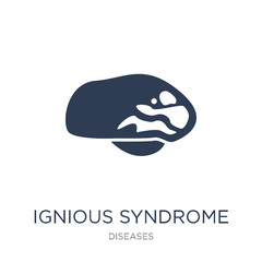 Ignious Syndrome icon. Trendy flat vector Ignious Syndrome icon on white background from Diseases collection