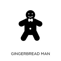 Gingerbread man icon. Gingerbread man symbol design from Christmas collection.