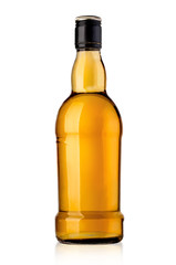 whiskey bottle on white