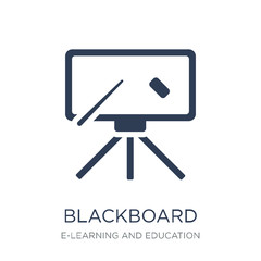 Blackboard icon. Trendy flat vector Blackboard icon on white background from E-learning and education collection