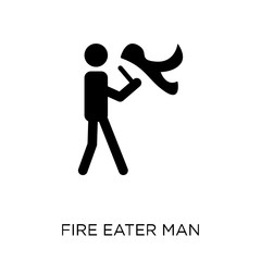 Fire eater man icon. Fire eater man symbol design from Circus collection.