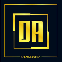 Initial Letter DA Logo Template Design