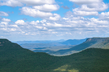 Landscape of Blue Mountains National Park in New South Wales, Australia