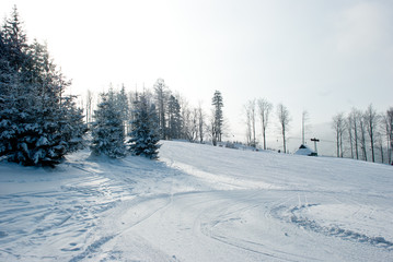 zima w górach