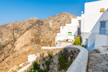 Mountain view from Chora in the morning light. Serifos, Greece © vivoo