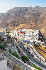 Serifos island with lovely hills and beautiful whitewashed houses. Cyclades, Greece © vivoo