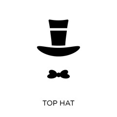 Top hat icon. Top hat symbol design from Clothes collection.