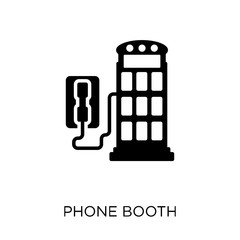 Phone booth icon. Phone booth symbol design from Communication collection.
