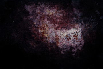 Scary background - black red eroded metal texture