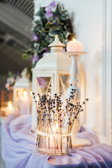 table set for wedding or another catered event