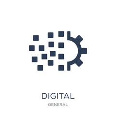 digital transformation icon. Trendy flat vector digital transformation icon on white background from general collection