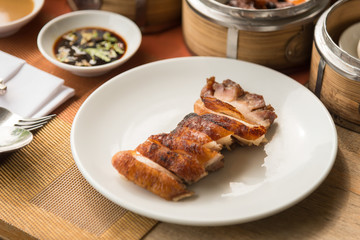grilled chicken with sauce and vegetables