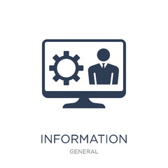 information technology icon. Trendy flat vector information technology icon on white background from general collection