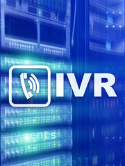 IVR Interactive voice response communication concept.