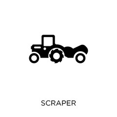 Scraper icon. Scraper symbol design from Construction collection.