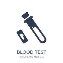 Blood test icon. Trendy flat vector Blood test icon on white background from Health and Medical collection