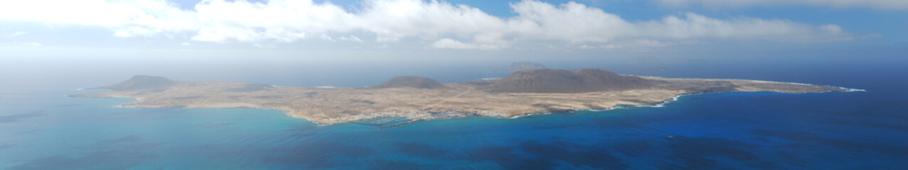 Obraz premium Panorama de l'île de La Graciosa