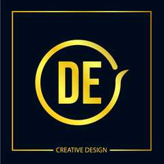 Initial Letter DE Logo Template Design