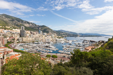 Principality of Monaco, panoramic view of the ward Le Condamine