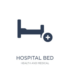 Hospital bed icon. Trendy flat vector Hospital bed icon on white background from Health and Medical collection