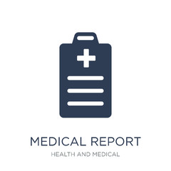 Fototapeta premium Medical Report icon. Trendy flat vector Medical Report icon on white background from Health and Medical collection