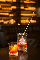 glass of cola with ice