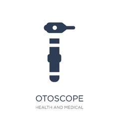 Otoscope icon. Trendy flat vector Otoscope icon on white background from Health and Medical collection