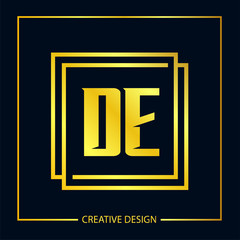 Initial Letter DE Logo Template Design