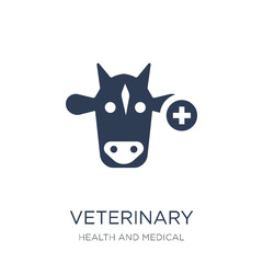 Veterinary icon. Trendy flat vector Veterinary icon on white background from Health and Medical collection