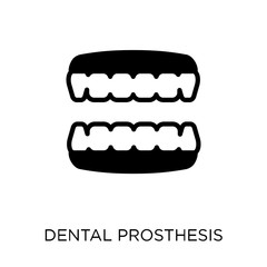 Dental prosthesis icon. Dental prosthesis symbol design from Dentist collection.