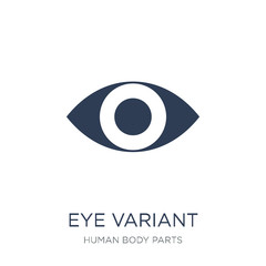 Eye variant with enlarged pupil icon. Trendy flat vector Eye variant with enlarged pupil icon on white background from Human Body Parts collection