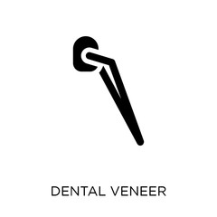 Dental veneer icon. Dental veneer symbol design from Dentist collection.