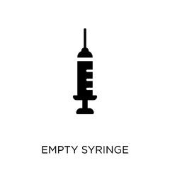 Empty syringe icon. Empty syringe symbol design from Dentist collection.