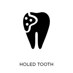 Holed Tooth icon. Holed Tooth symbol design from Dentist collection.
