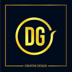 Initial Letter DG Logo Template Design