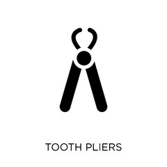 Tooth pliers icon. Tooth pliers symbol design from Dentist collection.