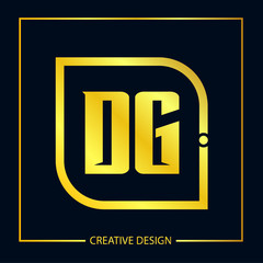 Initial Letter DG Logo Template Design