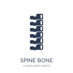 Spine Bone icon. Trendy flat vector Spine Bone icon on white background from Human Body Parts collection