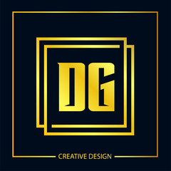 Initial Letter DG Logo Template Design