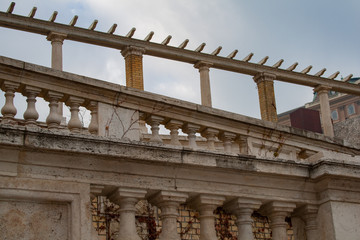Aufgang unterhalb vom Burgpalast, Kulturzentrum am Ufer der Donau in Budapest, Ungarn