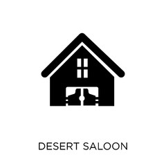 Desert saloon icon. Desert saloon symbol design from Desert collection.