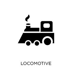 Locomotive icon. Locomotive symbol design from Desert collection.